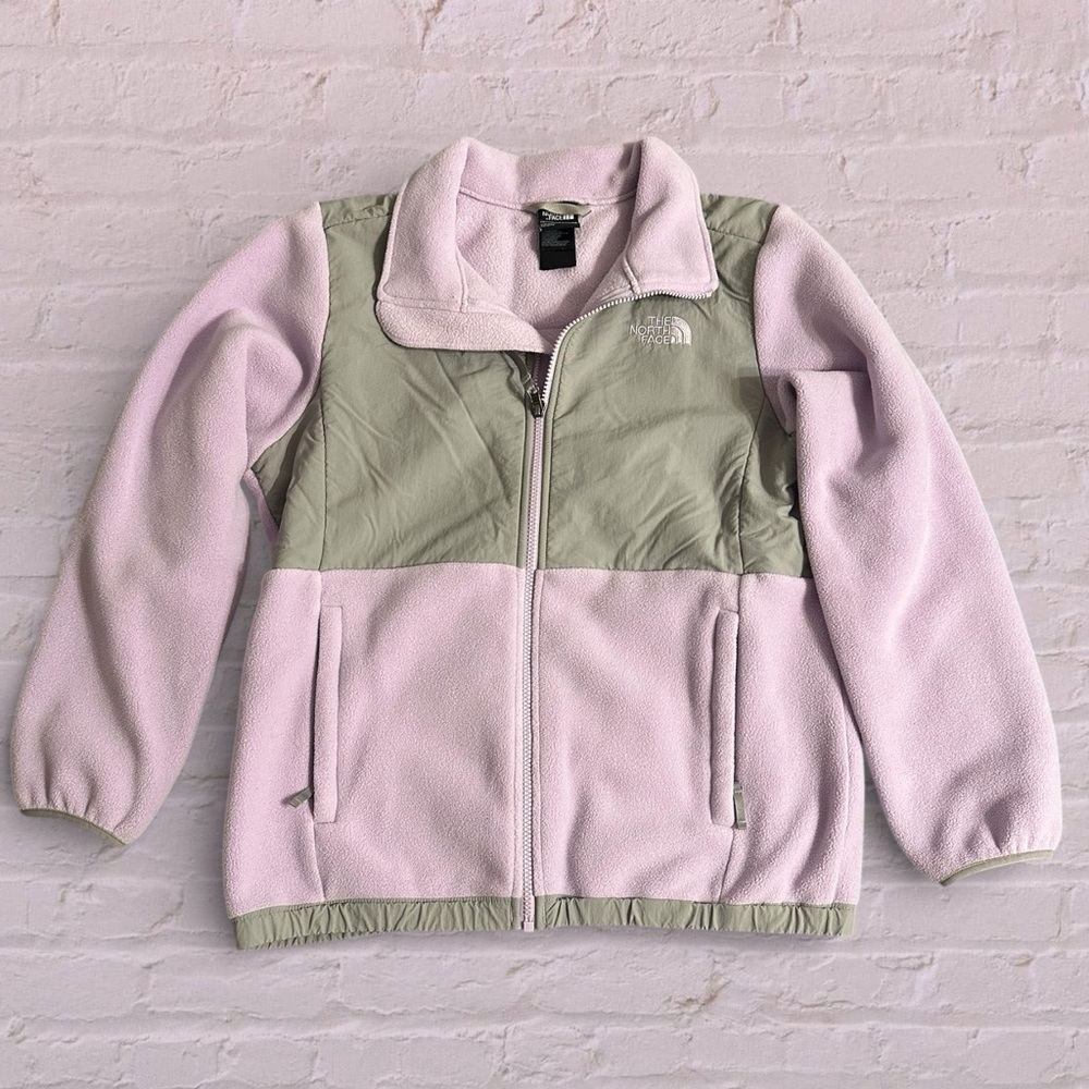 The North Face Kids Light Purple and Gray Fleece Jacket
